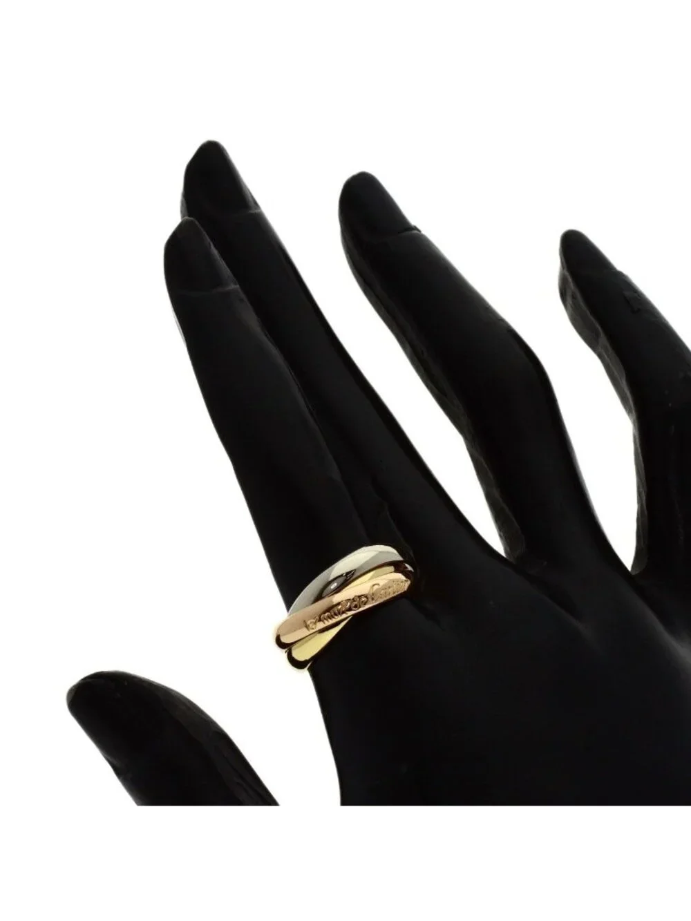 Cartier Trinity 52 Ring 18k Yellow Gold 18k White Pink